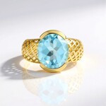 Anello in argento con Topazio Blu Cielo (Ornaments by de Melo)