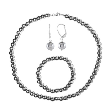 Silver Hematite Silver Set
