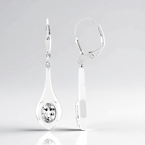 Orecchini in argento con Topazio Bianco