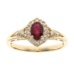 Gouden ring met een AAA Mozambique robijn