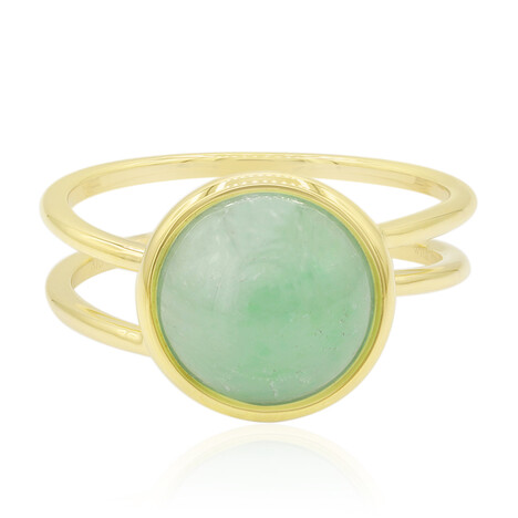 Anillo en oro con Jadeita verde (Annette)