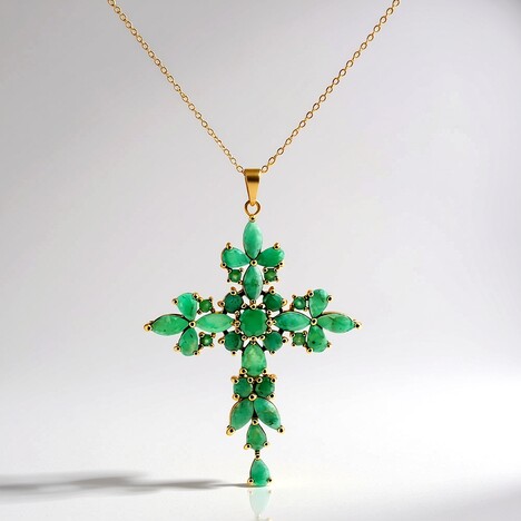 Collana in argento con Smeraldo Brasiliano