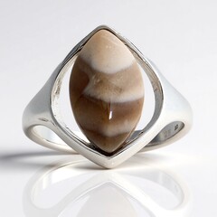 Anello in argento con Pietra Focaia (dagen)