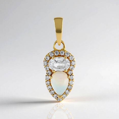 Ciondolo in oro con Opale di Welo (Adela Gold)