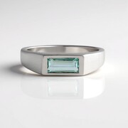 Anello in argento con Smeraldo Color Paraiba