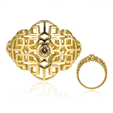 I1 Champagner-Brillant-Goldring (Ornaments by de Melo)