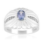 Unheated Lilac Tanzanite Silver Ring
