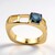 Anello in oro con Topazio Blu Londra (de Melo Gold)