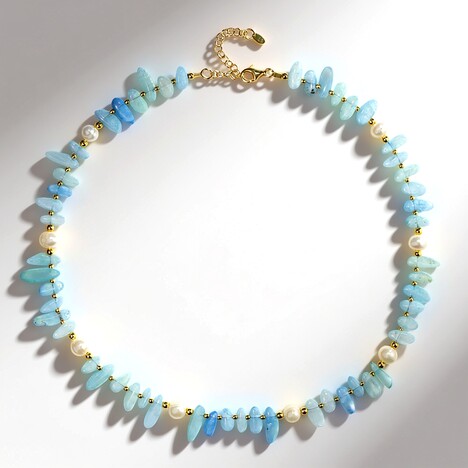Collana in argento con Acquamarina Brasiliana (Riya)