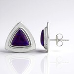 Orecchini in argento con Turchese Kingman Mohave Porpora (Jones Lee)
