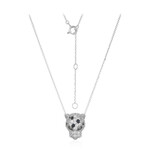 Zilveren halsketting met zwarte saffieren (Adela Silber)