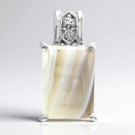 Pendentif en argent et Agate du Botswana