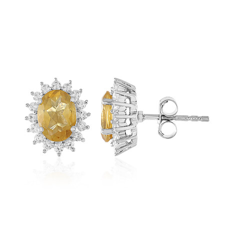 Boucles d'oreilles en argent et Citrine