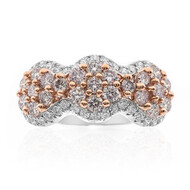 Pinkfarbener I1 Brillant-Goldring (CIRARI)