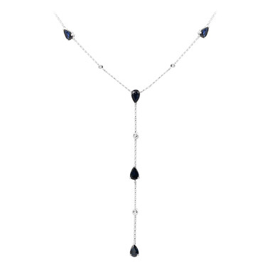 Ceylon-Saphir-Goldcollier