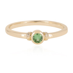Anillo en oro con Tsavorita