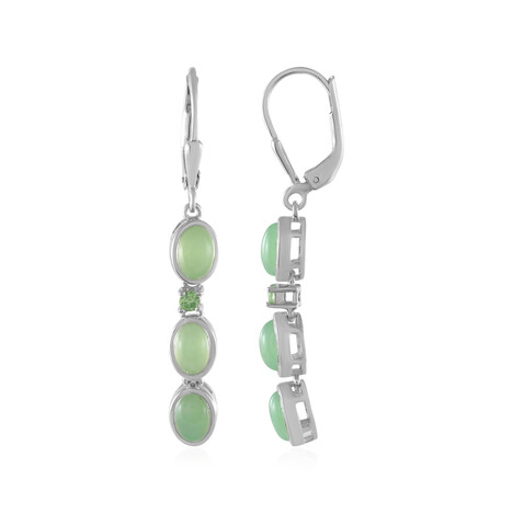 Orecchini in argento con Crisoprasio (KM by Juwelo)