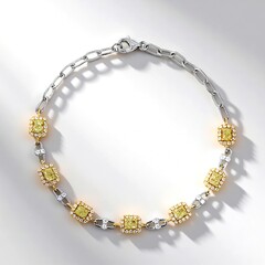 Bracciale in oro con Diamante Giallo SI2