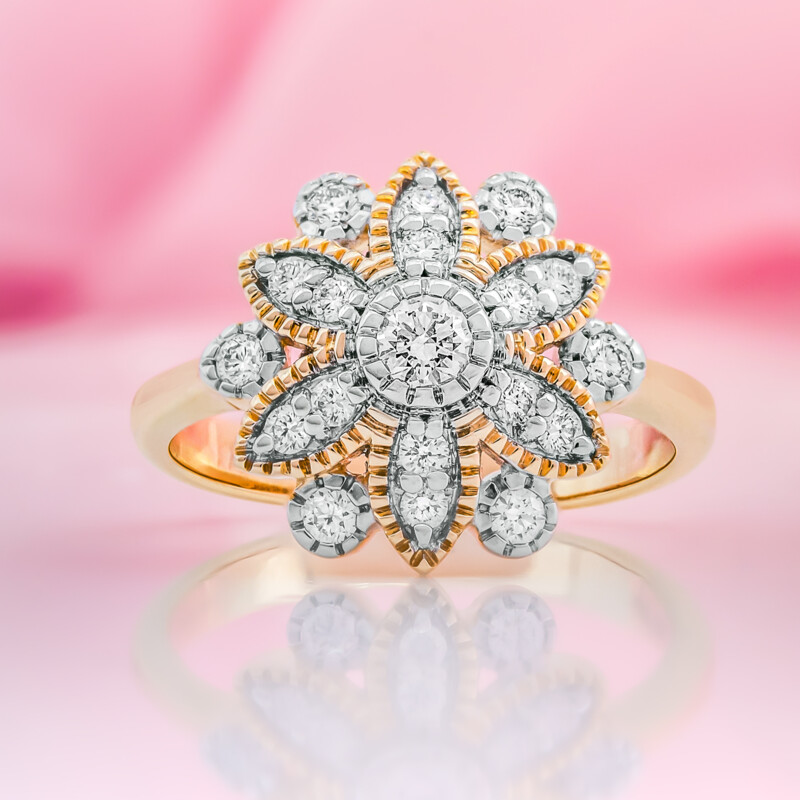 Gouden ring met een IF Diamant (D) (Annette)