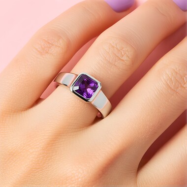 Sibirischer Amethyst-Silberring