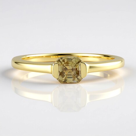 Anello in argento con Zircone Giallo