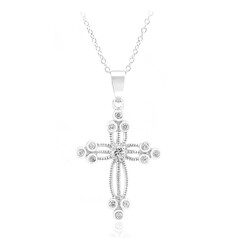 Collana in argento con Topazio Bianco