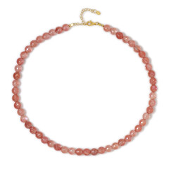Collar en plata con Ágata mística rosa