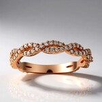 Anello in oro con Diamante Rose de France SI1 di Argyle (Annette)