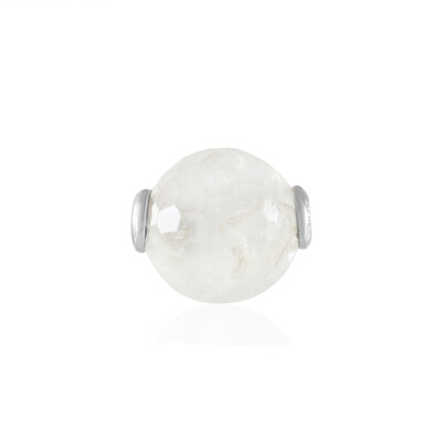 Zilveren hanger met een witte kwarts (MONOSONO COLLECTION)