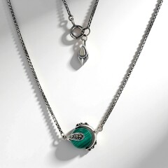 Collana in argento con Malachite