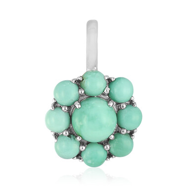 Ciondolo in argento con Turchese Verde New Lander