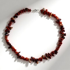 Collana in argento con Diaspro Rosso