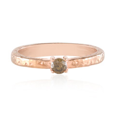 Zilveren ring met een I2 Champagne Diamant