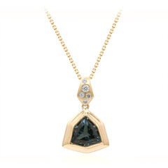 Collar en oro con Topacio azul de Londres