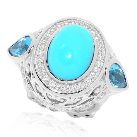 Anello in argento con Turchese Sleeping Beauty (Dallas Prince Designs)