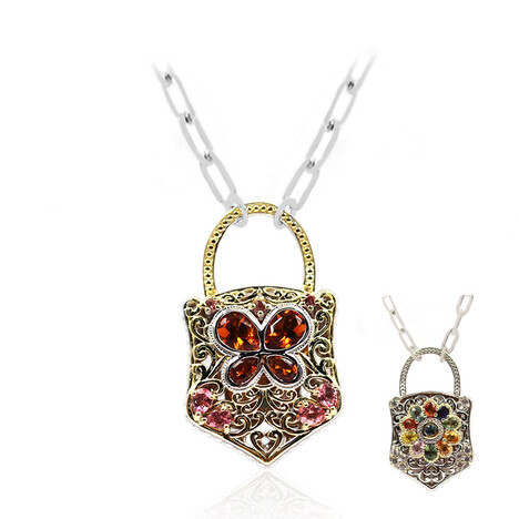 Edelstein-Silberhalskette (Dallas Prince Designs)