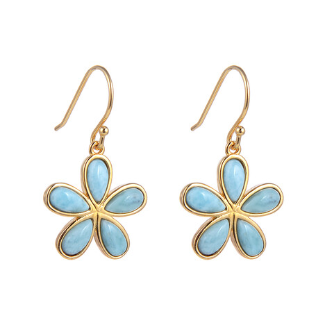 Larimar Silver Earrings