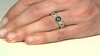 Bague en argent et Diopside de Russie