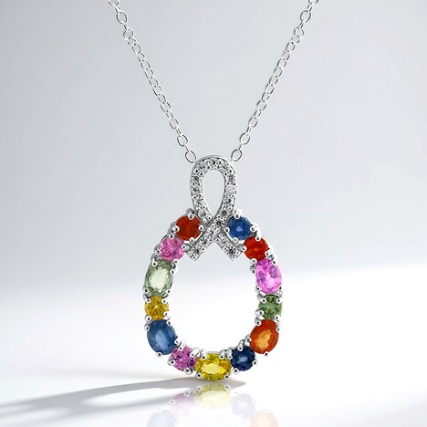 Collana in argento con Zaffiro Blu