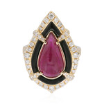 Anillo en oro con Rubelita de Brasil AAA (CIRARI)