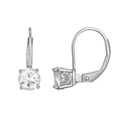 Weißer Topas-Silberohrringe