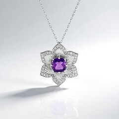 Collana in argento con Ametista (de Melo)