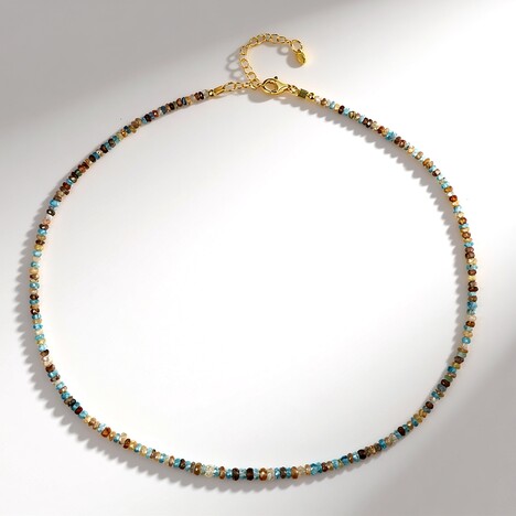 Collana in argento con Zircone Cognac