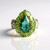 Anello in argento con Fluorite Verde (Gems en Vogue)