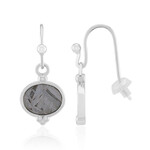 Boucles d'oreilles en argent et Météorite d'Alétaï