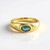 Anello in argento con Cianite Blu Foglia di Tè