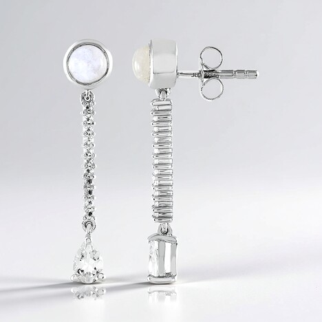Orecchini in argento con Topazio Bianco
