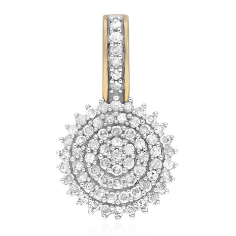 PK (J) Diamond Silver Pendant