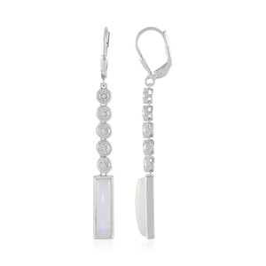 Blue Moonstone Silver Earrings (KM by Juwelo)