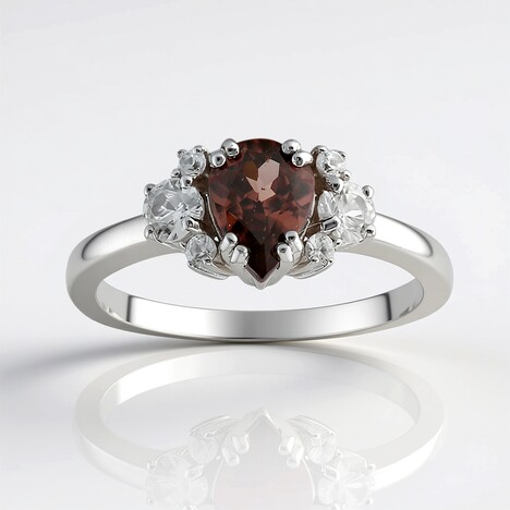 Anello in argento con Zircone Rosa